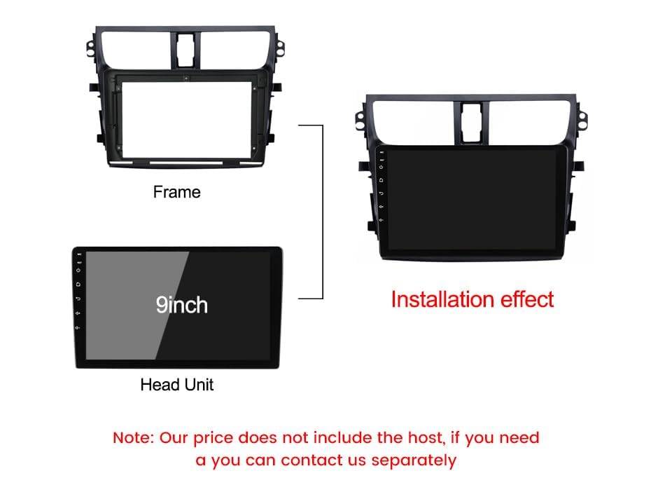 Image of Audio Wheels Car Android Frame ABS300 Plastic Material 9 inch with Wiring Suitable for Base Model for Maruti Celerio 2015-2018