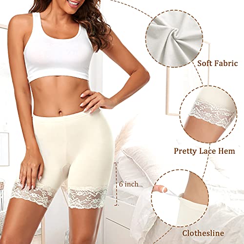 Image of Womens Slip Shorts for Under Dresses Smooth Anti Chafing Underwear Seamless Safety Under Shorts