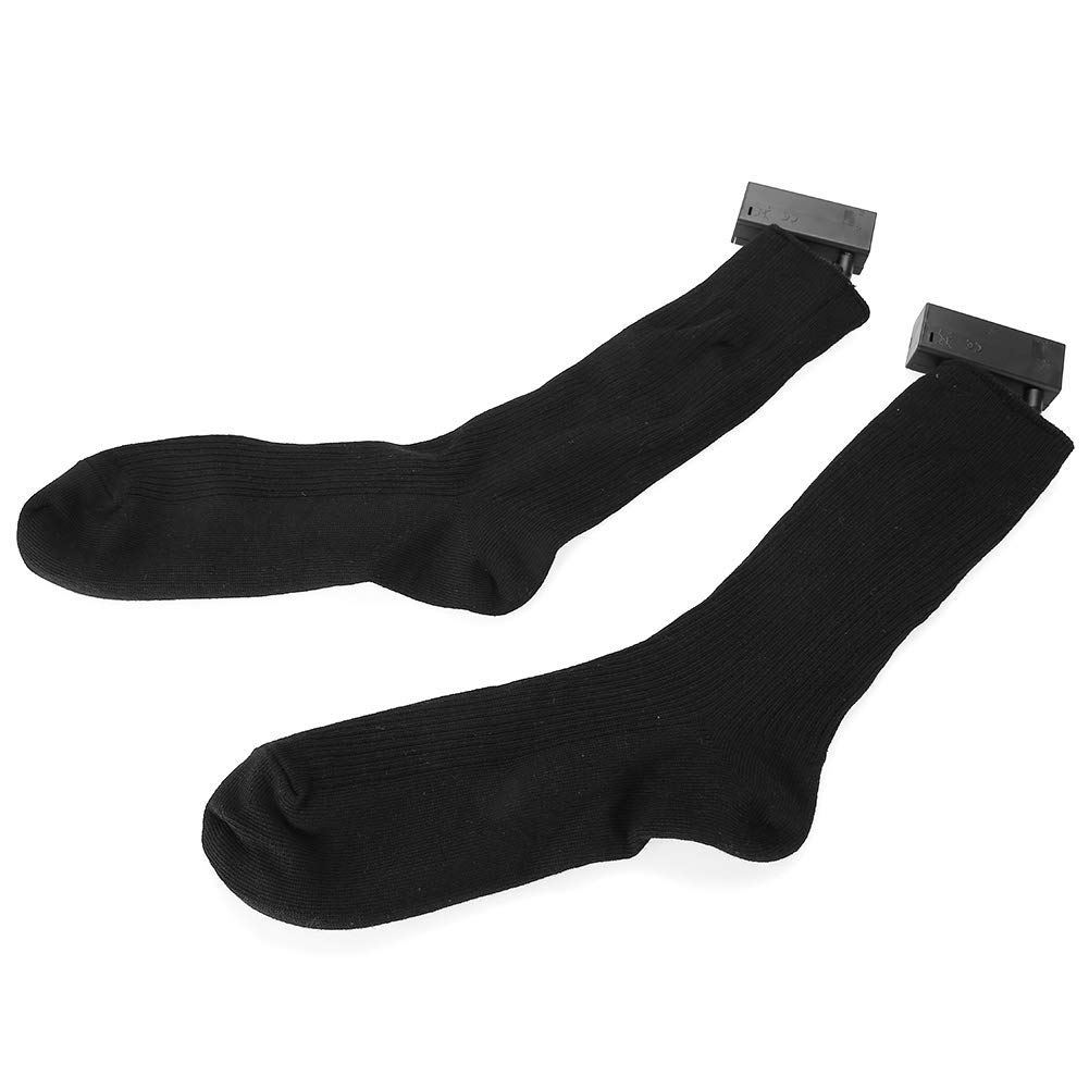 1 Paire Chaussettes Chauffantes, Chaussettes Chauffantes Hommes Femmes Batteries Chaussettes Électriques Chauffe-Pieds 50℃ Température Constante pour Camping Ski Randonnée en Ple