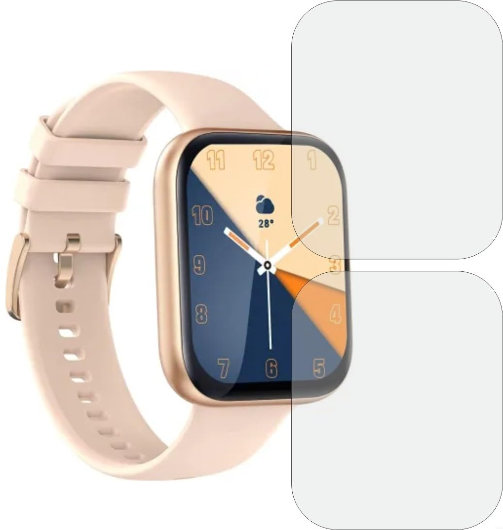 TELTREK Screen Protector Compatible With Minix Denver Smartwatch, Edge to Edge Hydrogel Screen Protector not a Tempered Glass (Pack of 2)