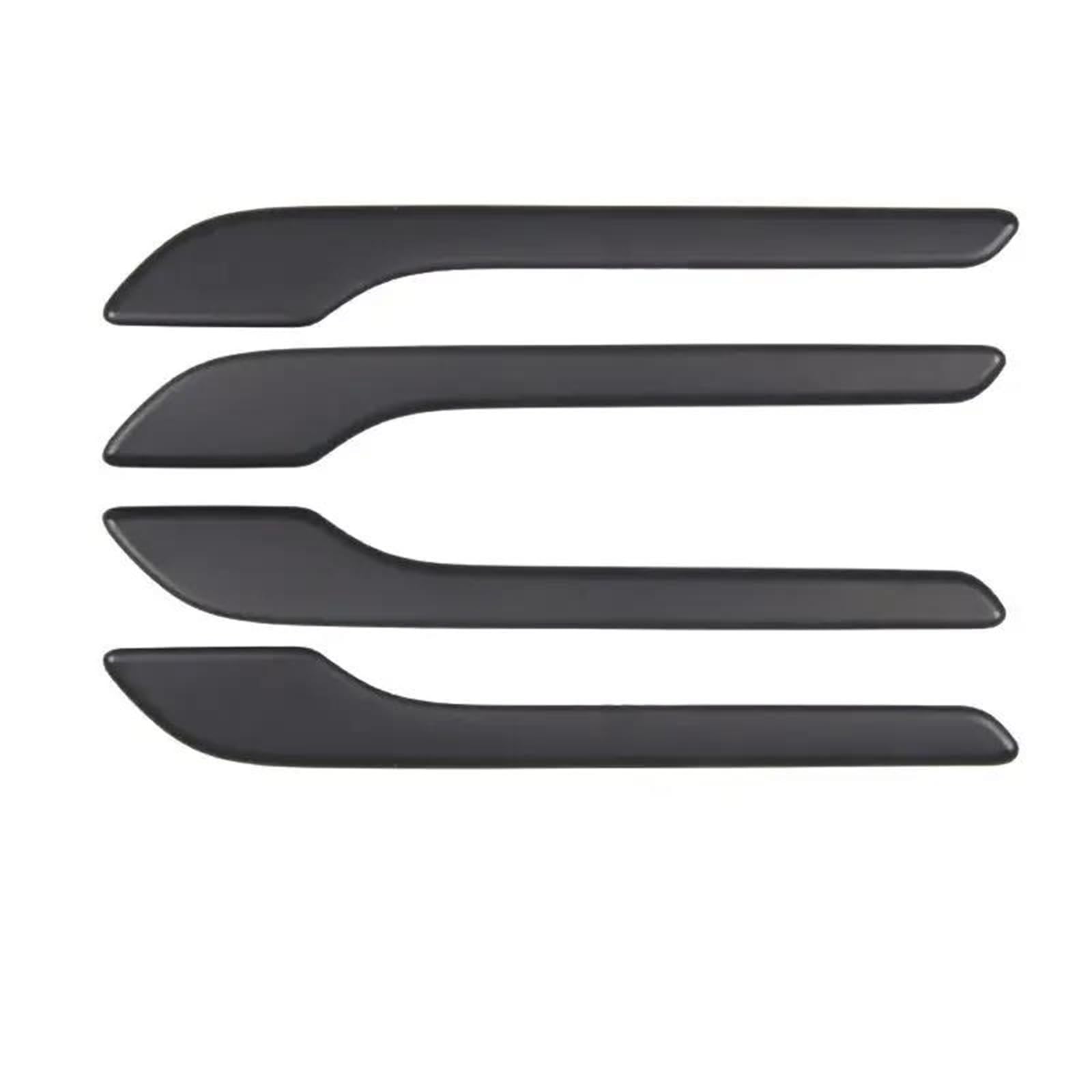 Piwine Black Handle Sticker For Tesla For Model 3 For Model Y Carbon Fiber Chrome Car Door Handle Cover Trim Sticker Styling Auto Accessories(Black)
