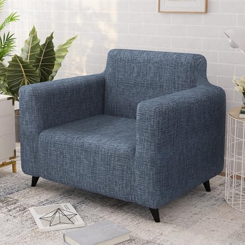 Image of Story@Home Sofa Cover Fully Covered Stretchable Polyester Spandex Elastic Sofa Cover for Living Room & Create Customized Set (Grey, 1 Seater)