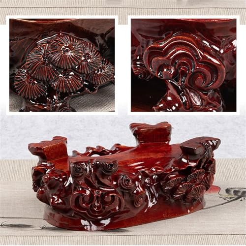 Base de bonsaï support présentation bois sculpté vase service thé - 4
