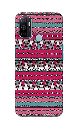 Image of PRINTFIDAA Printed Hard Back Cover Case for Oppo A53 4G | Oppo A53S 4G | Oppo A32 | Oppo A33 2020 Back Cover (Geometric Vintage Pattern) -1803