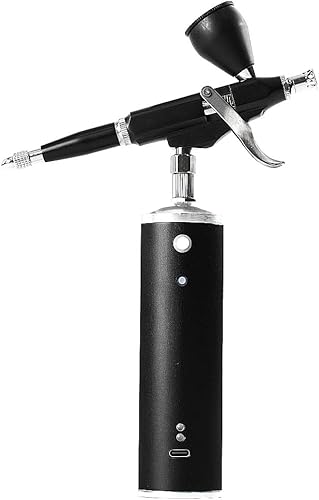 Miniatura 9 de Evargc Kit de aerógrafo, aerógrafo inalámbrico recargable con compresor de arranqueparada automática pistola de aerógrafo de 0.012 in, boquilla de