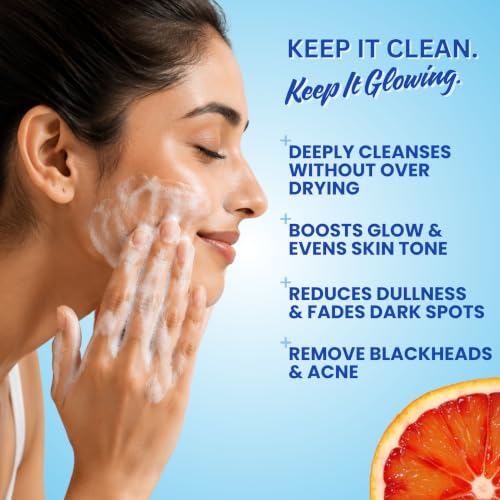 Image of Kojic Acid Niacinamide 10% Facial Wash with Sicilian Blood Orange 100 ml Daily Skin Detox Cleanser for Deep Refreshing Care Excess Oil Dirt Removal Clear Looking Pores Smooth Texture