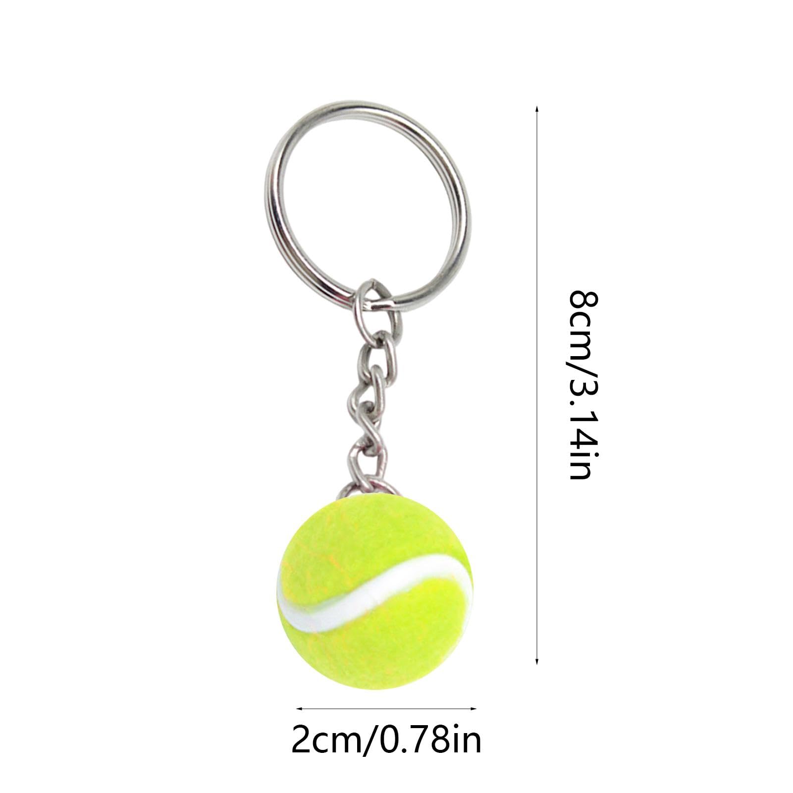 Portachiavi Da Tennis - Piccola Palla, Sfera e Sportivo | Ciondolo Unico per Borsa e Auto, Giocattoli per Premio Scolastico
