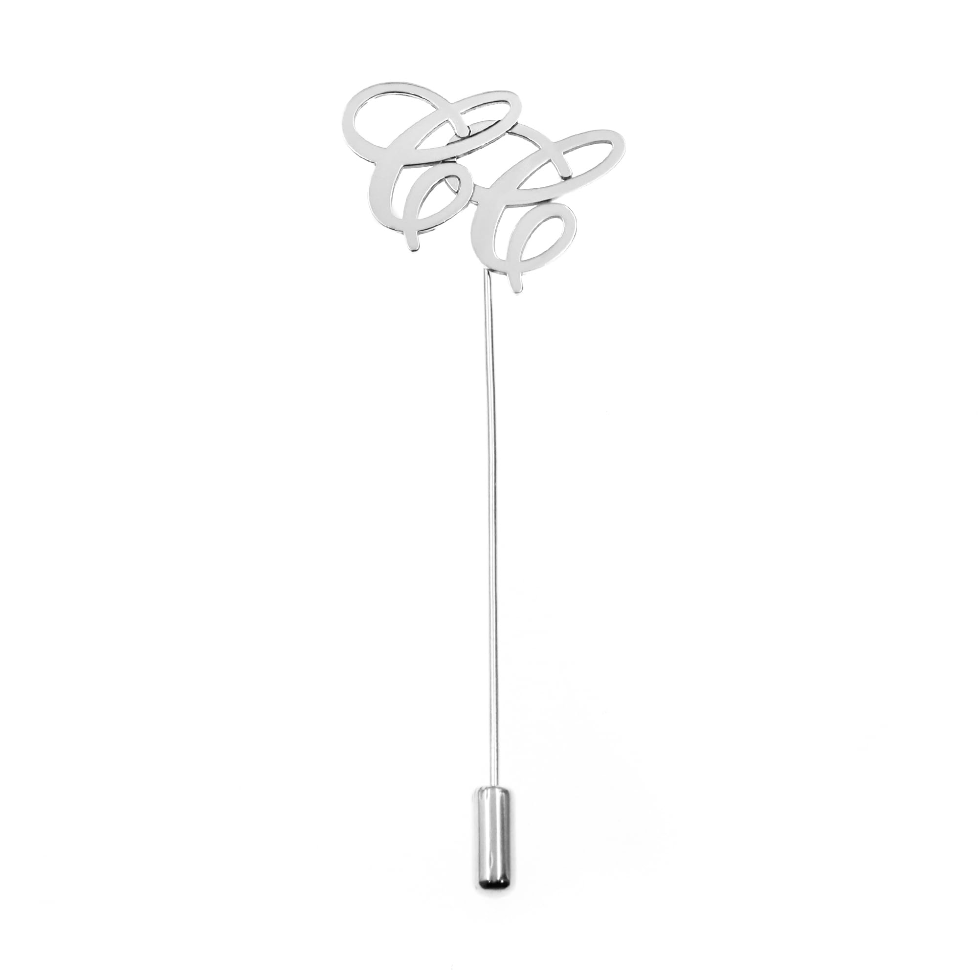 Alfiler de Solapa Personalizado con Iniciales en Plata de Ley 925 – Accesorio Elegante para Traje, Boda y Eventos – Regalo Original para Novio