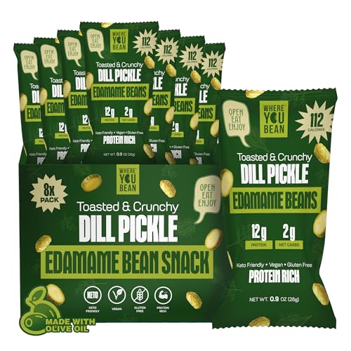 Where You Bean Edamame Beans Snack (Dill Pickle) - Crunchy