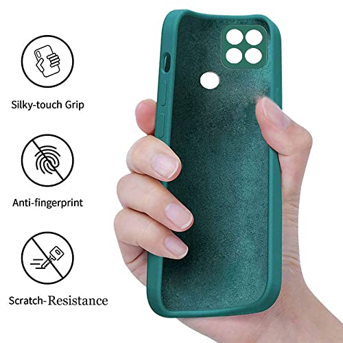 Image of A rtistque Liquid TPU Silicone Matte Shockproof Flexible with Camera Protection Soft Back Cover Case for Oppo A15 / Oppo A15s - Green