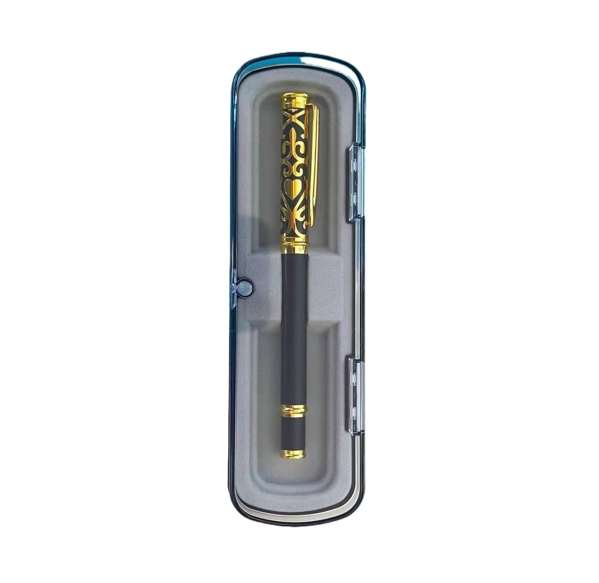 Kugelschreiber, neutraler Tintenstift Metall-Kugelschreiber, Tintenroller, Gel-Tintenstift, Schwarz/Gold, 13,3 x 1,2 cm(B)