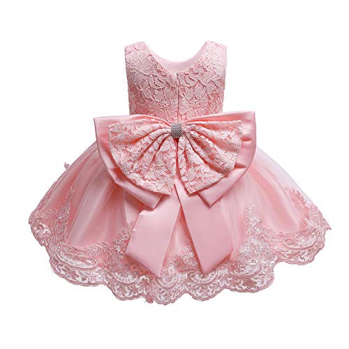 0-6T Toddler Baby Girls Embroidered Tutu Ball Gown Lace Dresses with Headwear2