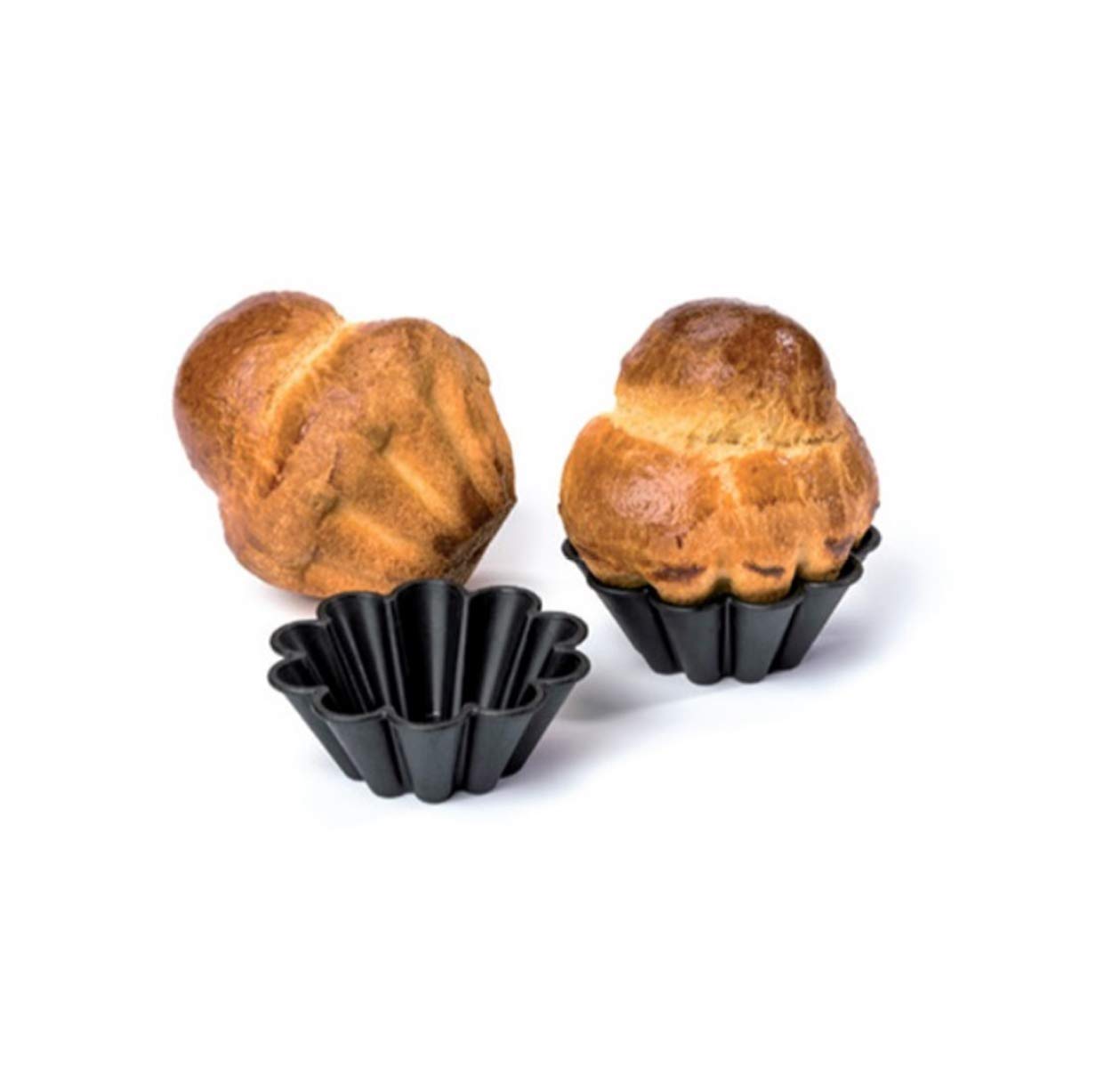 PEGANE 24 moules à brioches en Exoglass - 7 x 2,8 cm