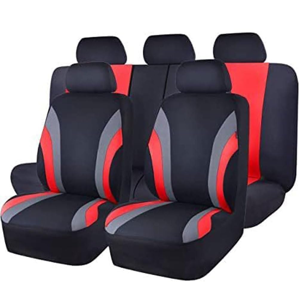 9 Piezas Fundas de Asiento de Coche para Acura ZDX 2009-2017, Fundas de Tela Antideslizantes para Asientos Delanteros y Traseros Accesorios Interiores,C