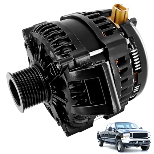Tanqcheny 350 Amp High Output Alternator F81U10300EB 6 Phase Hairpin 14V Compatible with Ford F250 F350 F450 F550 Super Duty Excursion 6.0L 7.3L V8 Diesel 1999-2007 F81U-10300-EB F81Z10V346EBRM