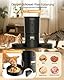 Miaosical Futterautomat Katze mit Doppelnäpfen für 2 Katzen, Kätzchen & kleine Hunde Futterspender (Schwarz, 4.2L+Grundlegend 2 Schalen)