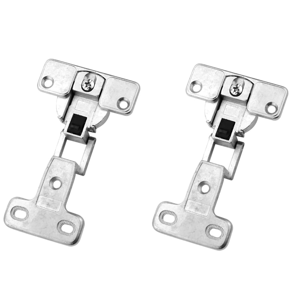 2 Pcs 270 Degrees 3/8 Folding Door Hinge, Furniture Door Hinges Zinc Alloy Wardrobe Hinges Fixing Accessories Corner Hinges for Kitchen Cabinet