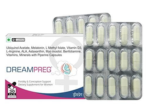Dreampreg Female Fertility Supplements for Women | Coq10, Astaxanthin, melatonin & more | Healthy Fertility Formula for Pregnancy Planning & Conception | Natural Ovulation Multivitamin for Women - 30 Capsules (30servings) (B0BCYHHPZ4) Amazon Price History, Amazon Price Tracker