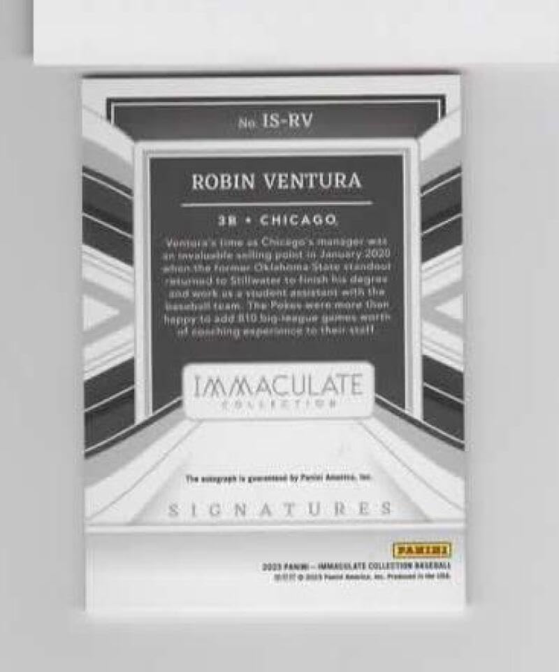 2023 Panini Immaculate Collection Autograph #IS-RV Robin Ventura AUTO 11/25 Baseball Trading Card Chicago White Sox