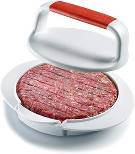 QELEG Prensa antiadherente para hamburguesas, molde para hacer hamburguesas, hamburguesa jugosa y regular para hacer carne redonda
