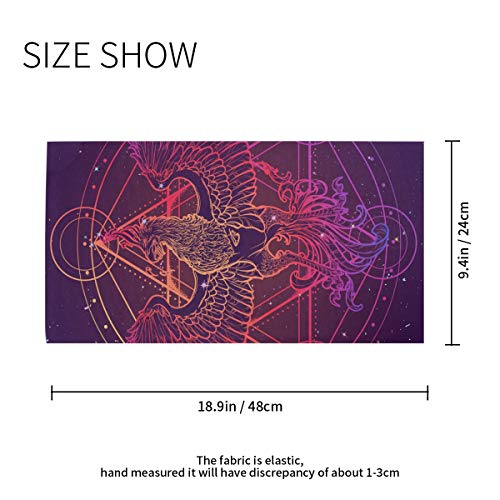 MOYYO Mythycal Bird Phoenix Face Sun Dust Mask Bandanas Seamless Elastic Neck Gaiter Headwear Magic Scarf Headband Balaclave for Women Men Festivals Running Cycling Outdoor Sport2