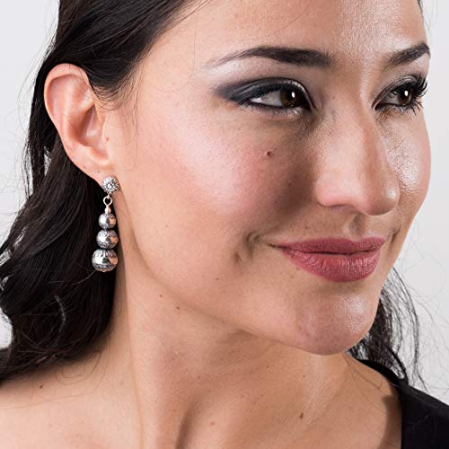 American West Jewelry Sterling Silver Native Pearl Graduated Drop Earrings2