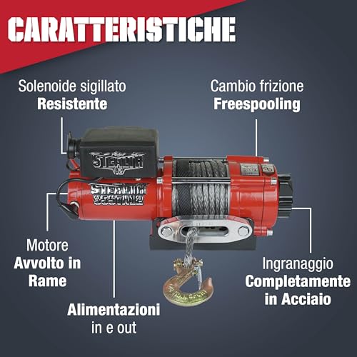 Stealth 12v Argano Elettrico di Recupero Wireless