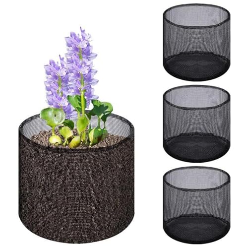 Generisch 4 Stück Pflanzkorb Teich, Teichkorb, Pflanzkörbe für Teichpflanzen, Wasserlilien-Netzbeute, Teichpflanzkörbe, für Wasserpflanzen, Teichbepflanzung, Teich Zubehör