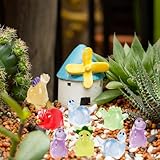 DIYDEC 60pcs Luminous Mini Resin Dinosaur 6 Styles Tiny Small Dinosaurs Glow in The Dark Miniature Animals to Hide Little Dinosaur for Micro Dollhouse Landscape Aquarium Decorations - Image 5