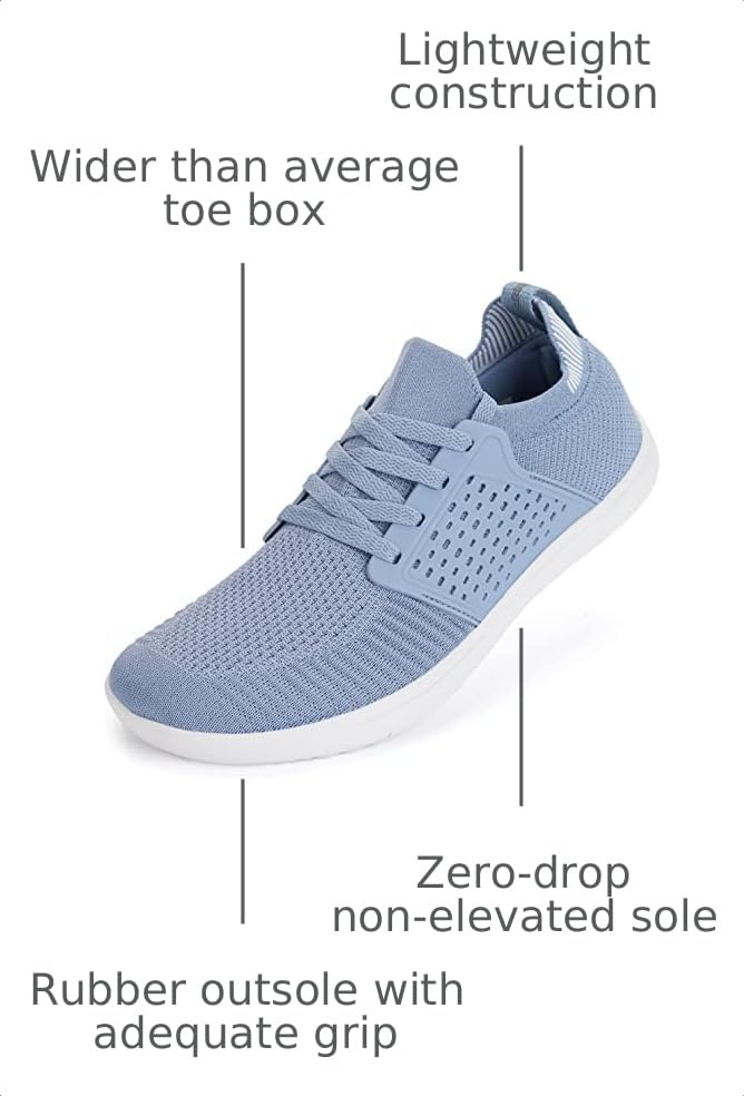 Image of WHITIN Women's Wide Minimalist Barefoot Shoes W85 | Zero Drop for Stance and Gait Alignment, Thin Sole Enhances Ankle Stability, Ideal for Casual Wear, Gym Training, and Walking