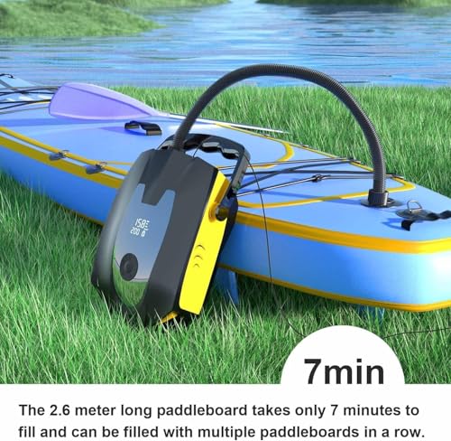 50PSI Paddle Board Pump Electric Portable, 10000mAh Sup Pump with Auto-Off,9 Modes Paddleboard Pump for Stand Up Paddle Board/Car/Kayak/Motorcycle/Bicycle (Non-Rechargeable)