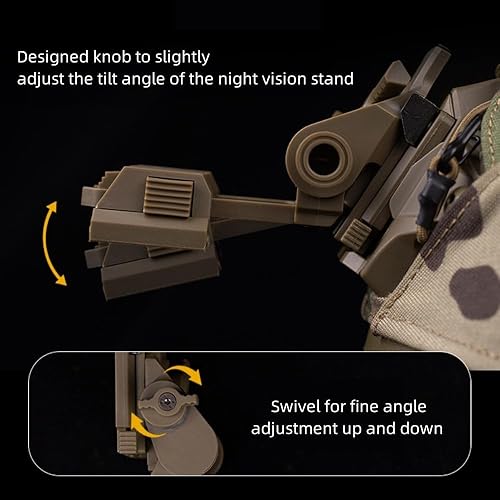 Miniatura 4 de Gafas de visión nocturna de nailon NVG para casco táctico ajustable de nailon completo de nailon táctico para montaje L4G24 NVG (negro)