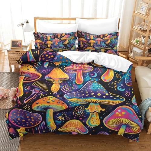 Parure de lit double microfibre douce housse de couette imprimé 3D 200x200