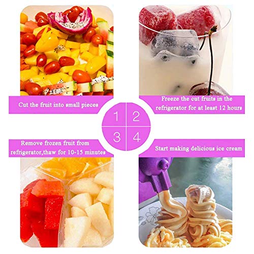 LLSS Gesunder milchfreier gefrorener Sorbet-Hersteller, Softeismaschine für Obst, Eismaschine für Zuhause – Bild 3