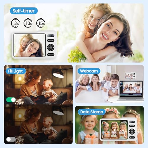 64MP Dual Lens Autofocus Point and Shoot Digital Camera - image 3
