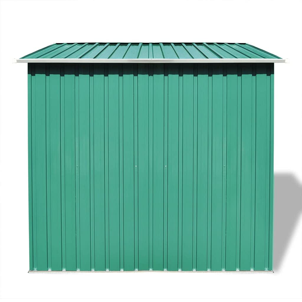 Armoire à outils en métal vert 190 x 124 cm structure renforcée pour abri de jardin durable