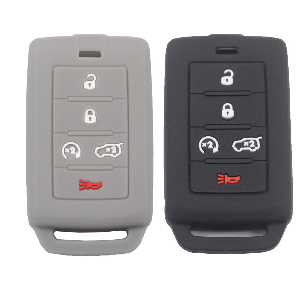 Key Fob Cover For CTSV XTS: 5 Buttons Silicone Remote Case - View #5