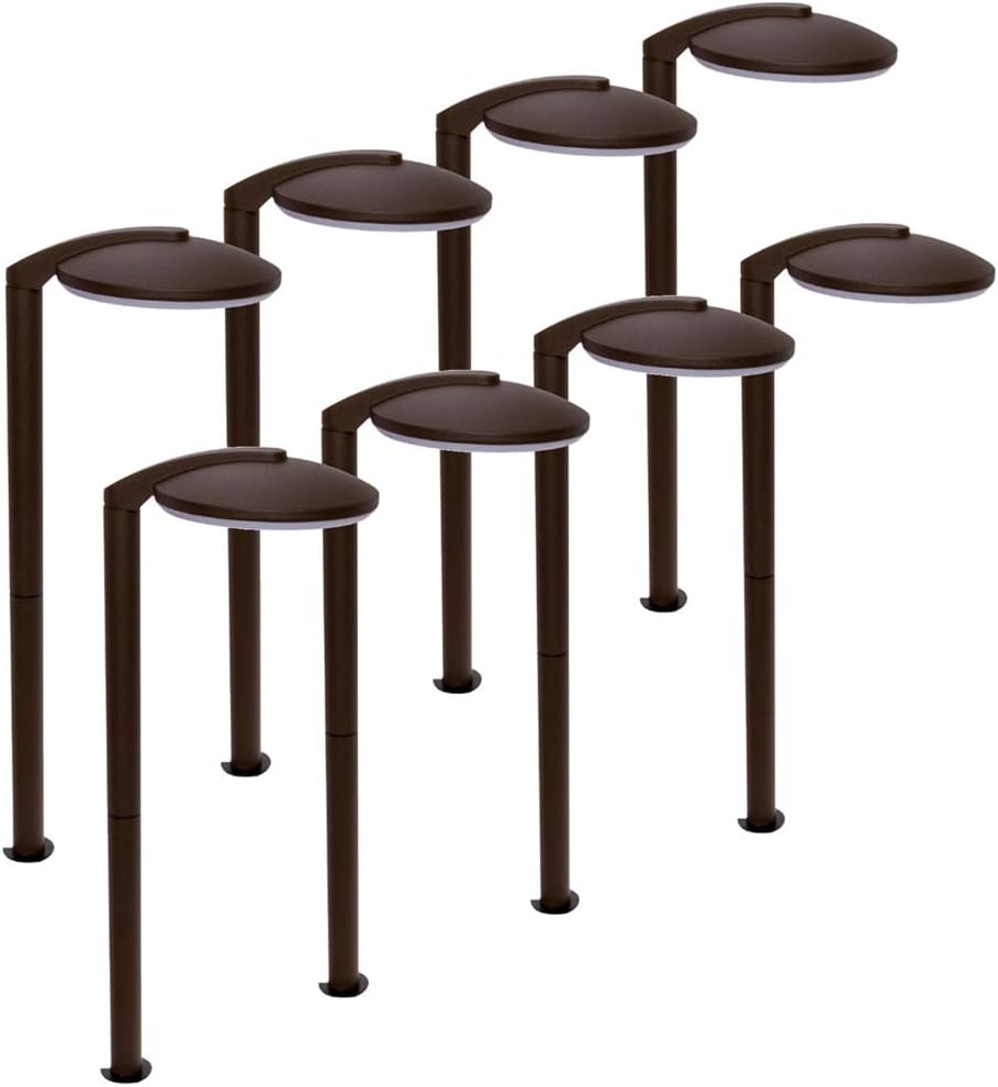 Buy 1 get 1 🔥 GreenLighting Modern Aluminum Low Voltage Path Light - High End Landscape Light (8 Pack, Brown)