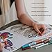 Food and Drink Coloring Book for Adults, Spiral Bound Coloring Books for Adults Relaxation, Single Sided Pages Thick Paper Mindfulness Adult Coloring Book