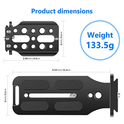 Image of Neewer L Shape Bracket Quick Shoe QR Plate Vertical Video Shooting Universal DSLR Camera L Bracket with 1 /4 Inch Screw Arca Swiss Compatible with DJI Osmo Ronin Zhiyun Canon Nikon Sony DSLR Camera