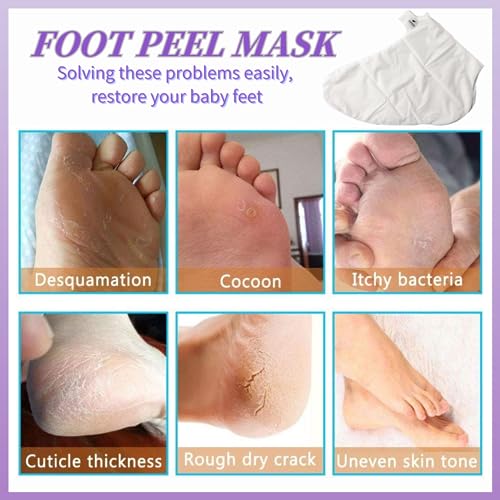 5 Pairs Foot Peel Mask - Lavender & VC, Exfoliating Callus Remover, Moisturising Foot Socks for Women & Men - Image 6