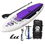Top Best Inflatable Sup 2021 72 NIXY Newport Inflatable Stand Up Paddle Board. All Around Lightweight Premium SUP built with the Latest Dropstitch Technology. All Accessories included Paddle, Leash, Pump, Shoulder Strap, Carry Bag | 10'6' x 33” x 6” | Youth and Adult | Outdoor Sports |