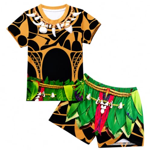 Lito Angels Maillot de Bain Demi-dieu pour Enfant Garcon, 2 Pieces Ensemble avec Shorts, Manche...
