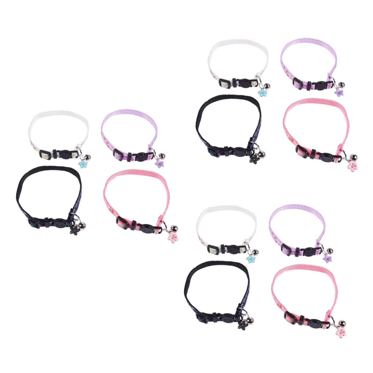 DOITOOL 12pezzi Collare Decorativo Per Gatti Con Fiori Di Collari Regolabili Vari Colori Per Gattini Comfort e Stile Per Occasioni Speciali e Uso Quotidiano