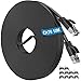 Produktbild LAN Kabel 10 Meter Cat 6, Flach Netzwerkkabel 10m High Speed Ethernet Kabel Dünn Schwarz RJ45 Patchkabel Gigabit Wlan Internet Kabel 10/100/1000Mbit/s, kompatibel zu Cat.5 Cat.5e - Router Switch Modem