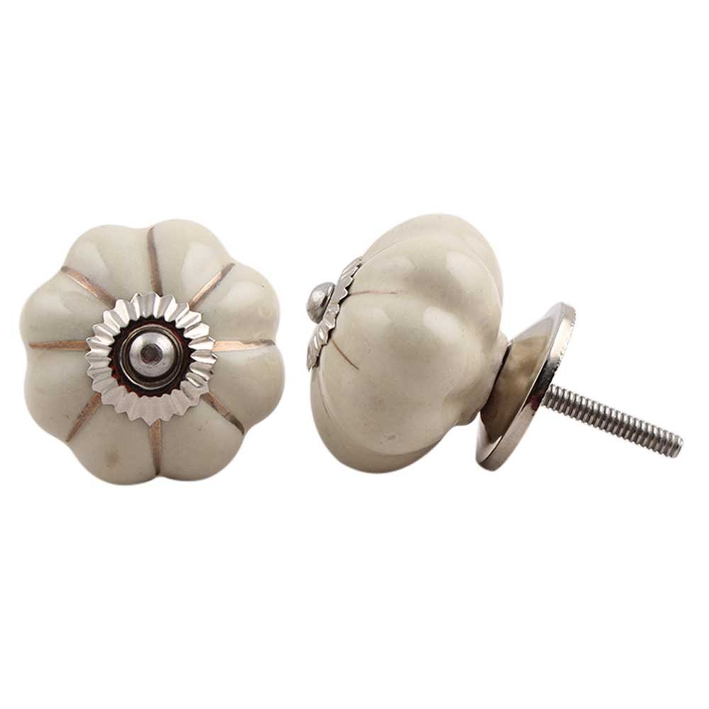 IndianShelf 2 Pack Cream Pumpkin Solid Ceramic Drawer Knobs for Kitchen Cabinet Hardware Door Decorative Dresser Pulls Premium Exclusive (B01MR98YSH) Amazon Price History, Amazon Price Tracker
