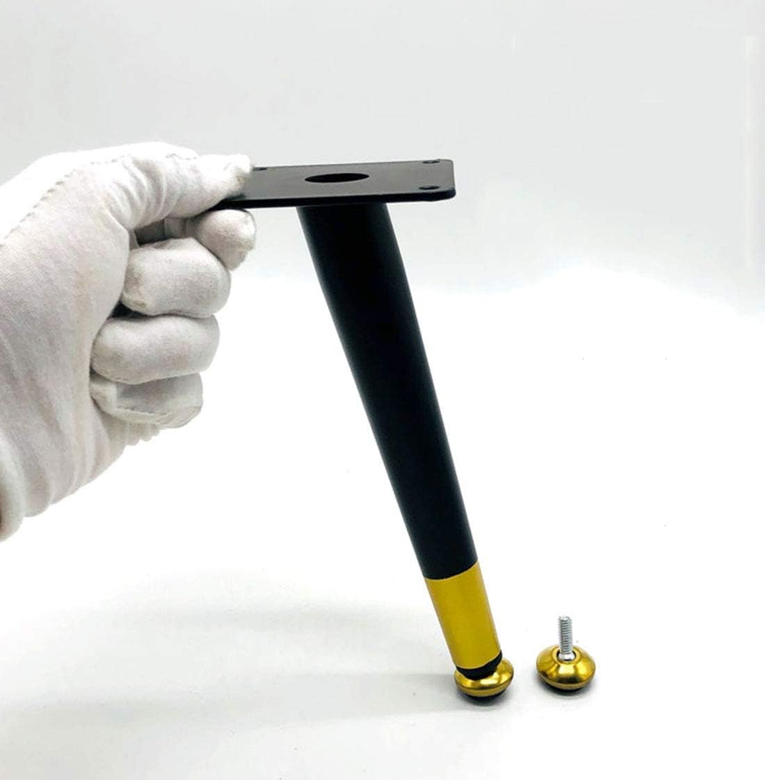 Regulowane metalowe nogi meblowe, zestaw 4 sztuk, żelazne nogi zastępcze do stołów i sof, wysokość 10,5-72,5 cm, nachylenie 30 cm, ukośne 17,5 cm, zwiększają stabilność i styl