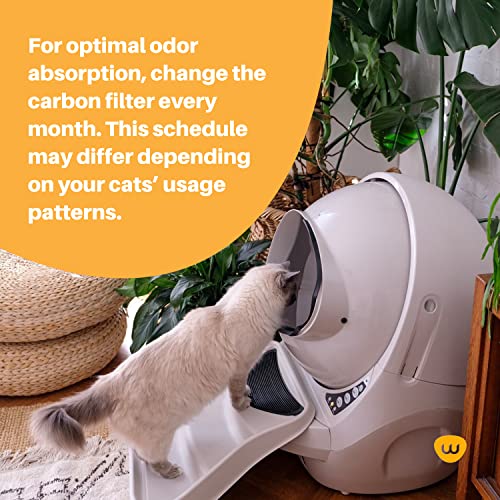 LitterRobot Carbon Filters by Whisker, 3Pack Litter Box Filter