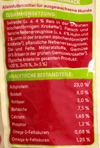 Gut & Günstig Lieblingsmenü Hundevollnahrung mit Huhn, Gemüse, Reis und Lammgeschmack, 4er Pack (4 x 4 kg)