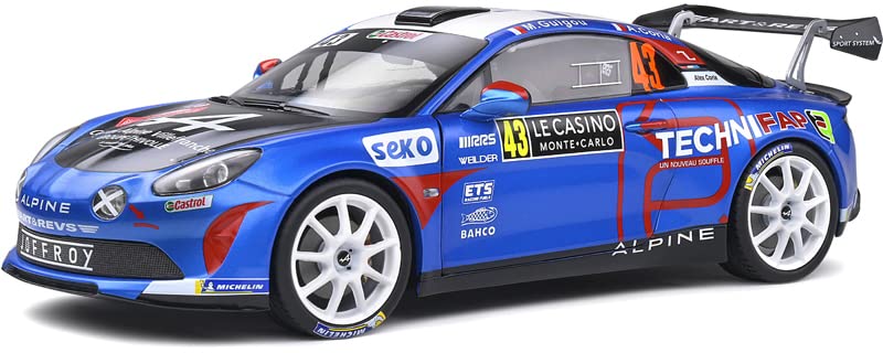 solido S1801614 1:18 Alpine A110 Rally Monte-Carlo 2021 Aucun Collectible Miniature car, Blue, 1/18ème
